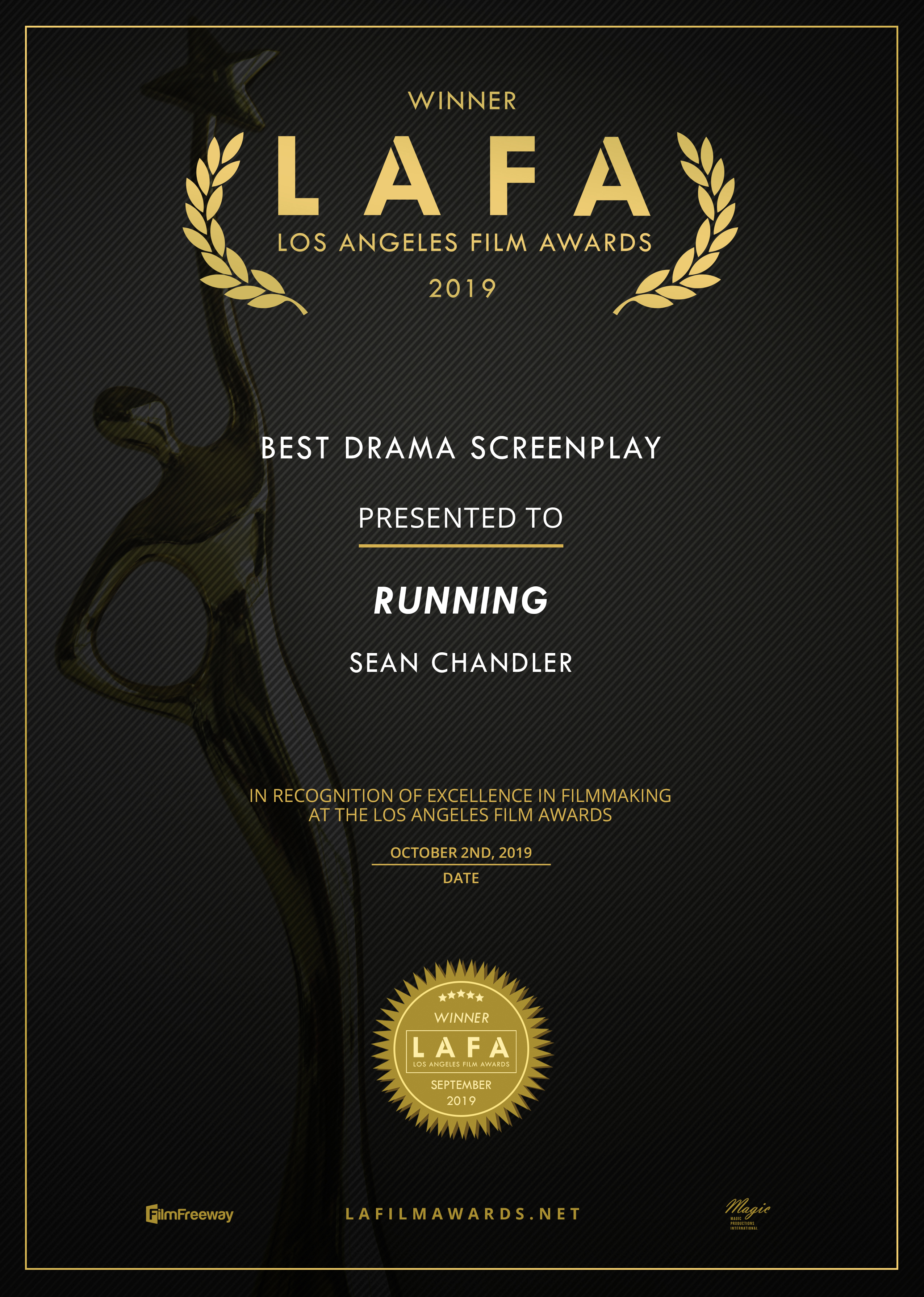 LA Film Awards RUNNING